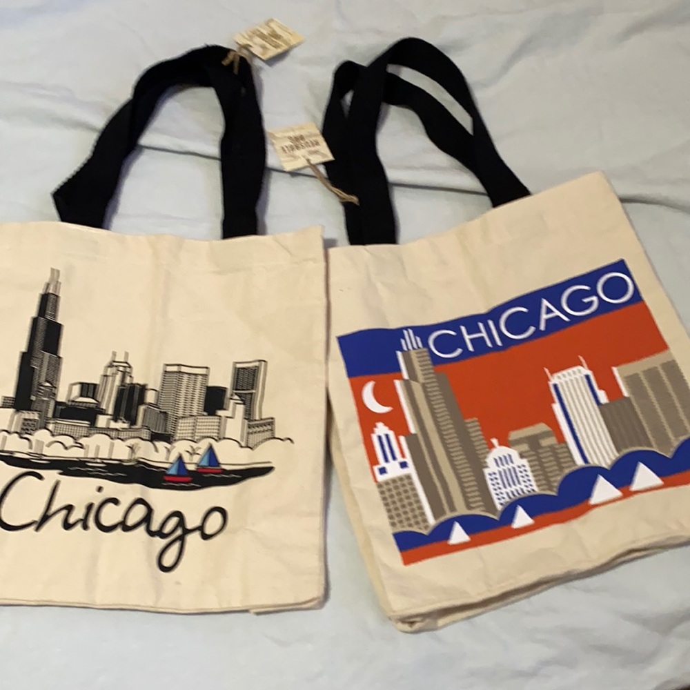 Travel in style reusable bag Chicago logo bundle 2